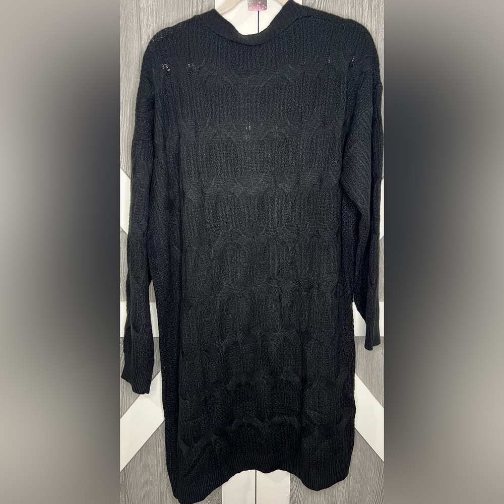 B13.11 NWT Zanzea Open Long Cardigan/Duster Black XXL - Picture 3 of 5